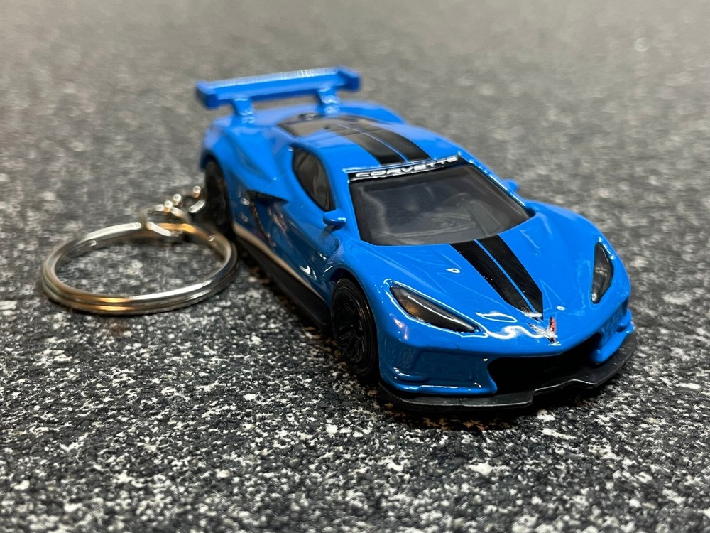 C8 Corvette Stingray Blue Keychain Z51 Hot Wheels Matchbox C8R