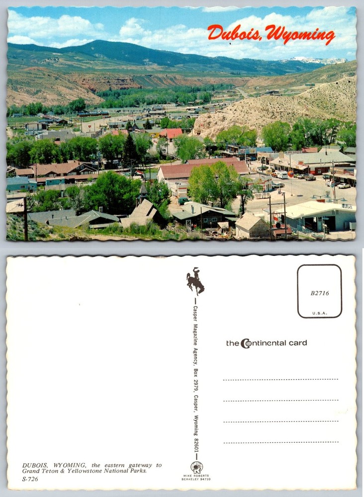 Vintage Dubois Wyoming Postcard - Gateway Grand Teton Yellowstone National Parks