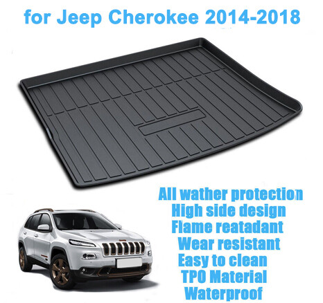 All Weather TPO Trunk Liner Rear Cargo Floor Mat fit for 2014-2018 Jeep Cherokee