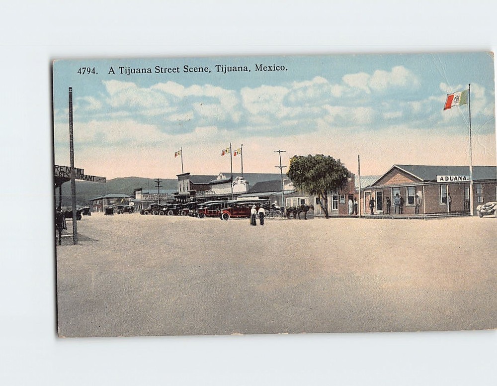 Postcard A Tijuana Street Scene Tijuana Baja California Mexico