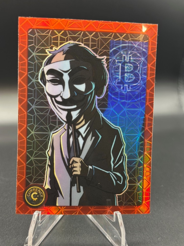 Cardsmiths Currency Series 4 #45 Satoshi Nakamoto Garnet Gemstone 16/75