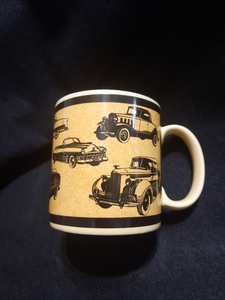 Russ Berrie & Co  Antique Cars Mug
