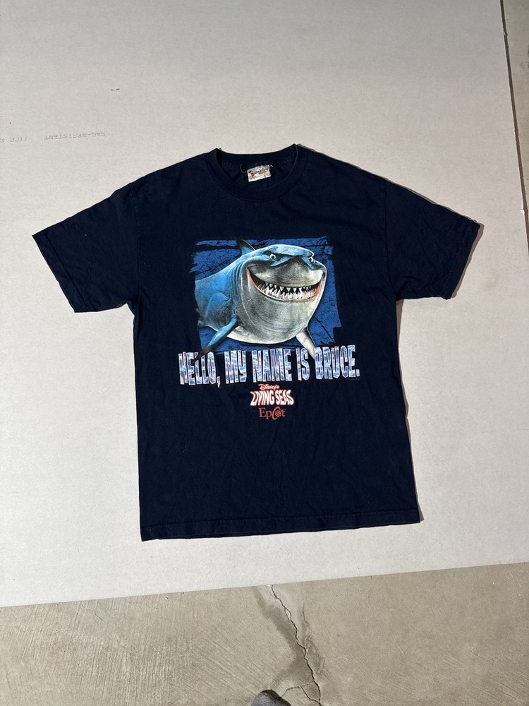 Rare Vintage Epcot Hello My Name Is Bruce Living Seas Promo 90s Disney  Large