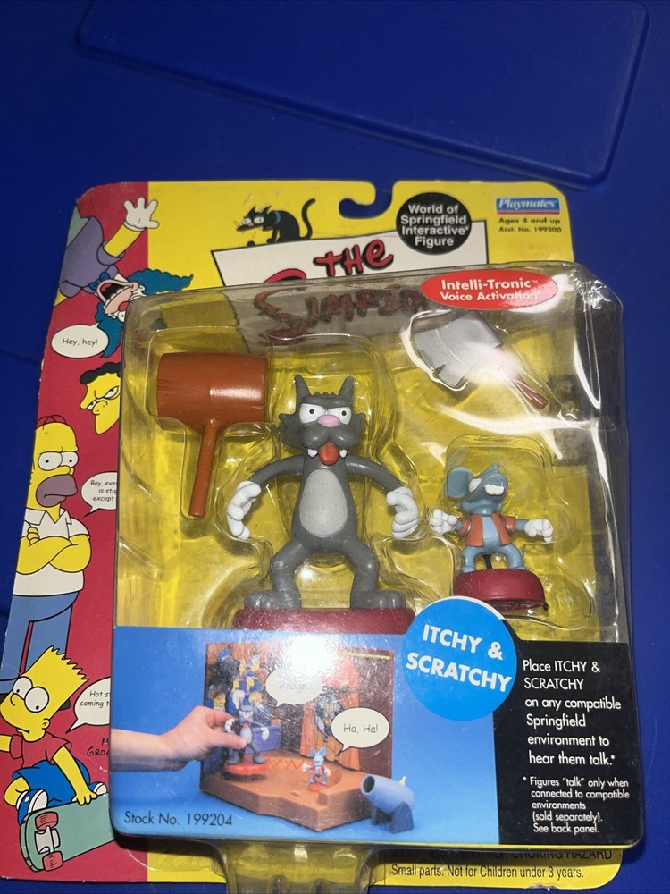 Playmates Toys Simpsons Series 4 Itchy and Scratchy Action Figure