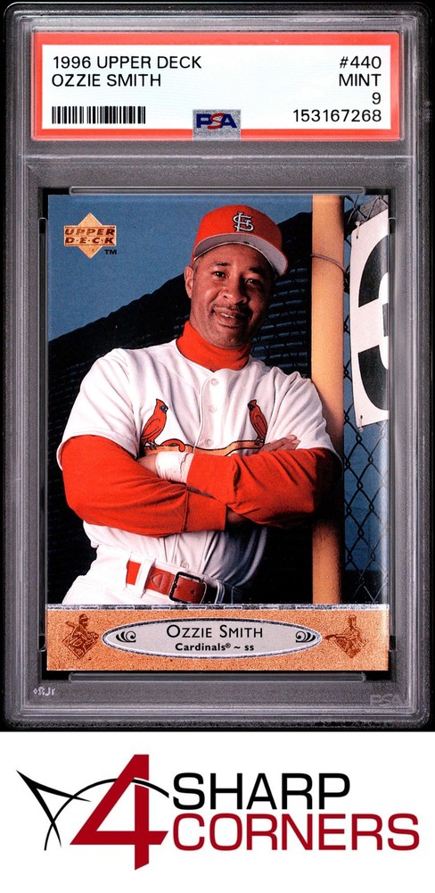 1996 Upper Deck #440 Ozzie Smith Cardinals Hof Pop 6 Psa 9Get unbeatable industry-low consignment rates at 4SC!