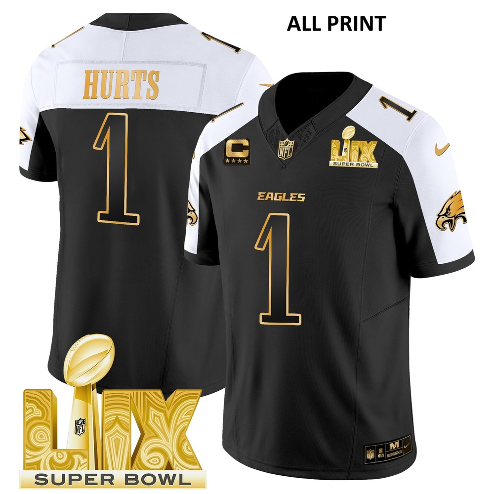 Philadelphia EEagless SuperxBowlxLIX #1 JalenHurts Football Jersey-ALL PRINT