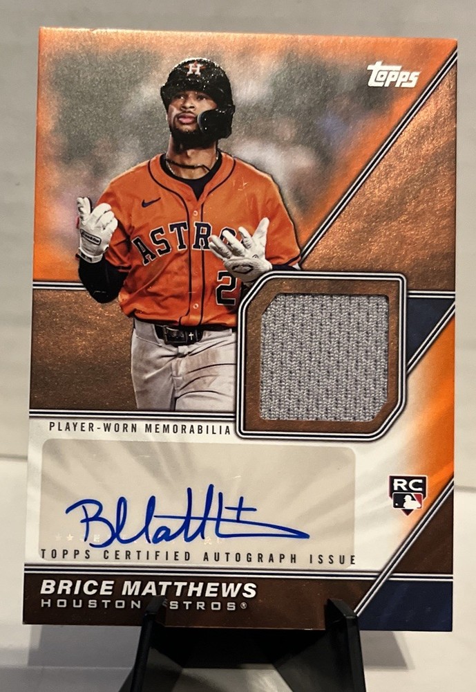 2026 Topps Series 1 Brice Matthew’s RPA /25. Relic, Patch, Auto, RC, Astros
