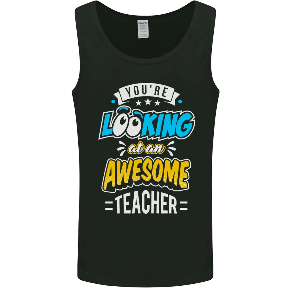 Awesome Teacher Vest Tank Top for Men