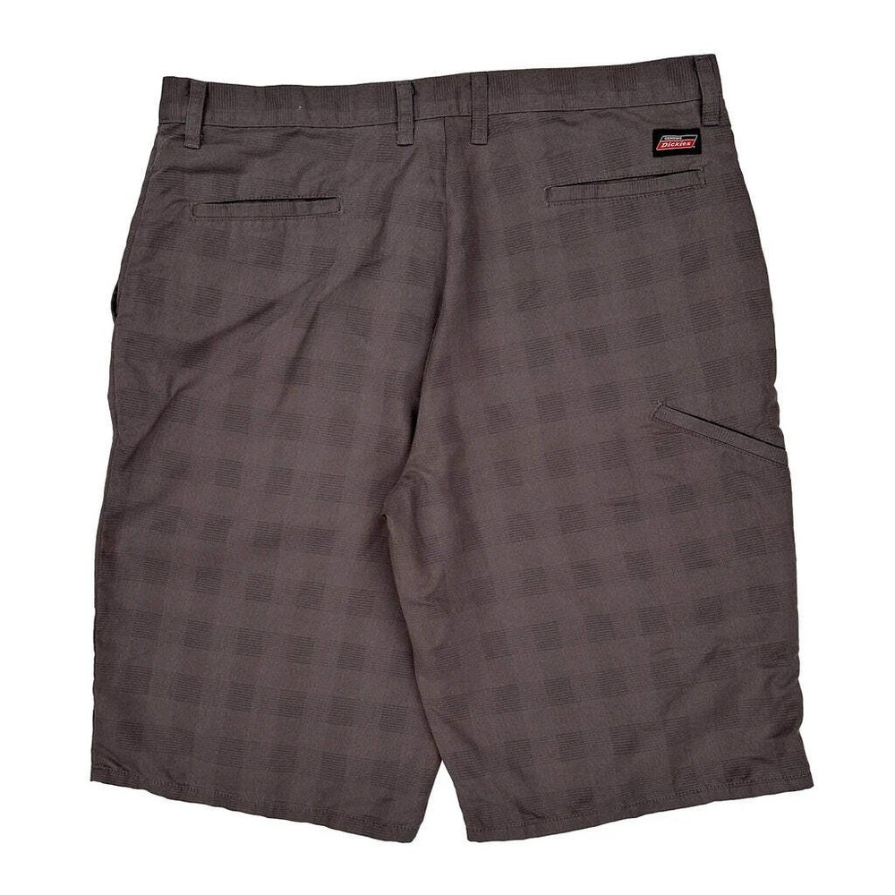 Dickies Checked Shorts - 38W 10L Gray Cotton