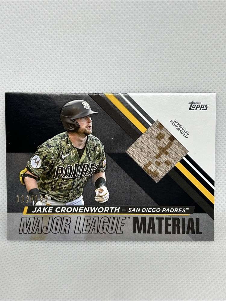 Jake Cronenworth 2024 Topps Series 2 Major League Materials Black Parallel /199 Jersey Relic