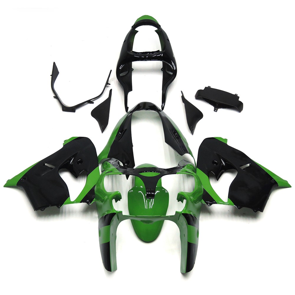 Bodywork For Kawasaki ZX9R 2000 2001 ABS Plastic Fairings Green Black Body Kit