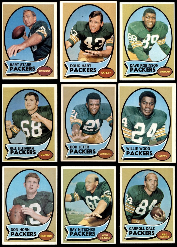 1970 Topps Green Bay Packers Team Set 4 - VG/EX 7002843