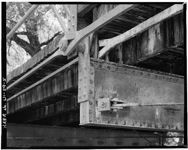 5. Detail View Floor Beam, Bottom Lateral Bracing, Lower Chord, Deck South