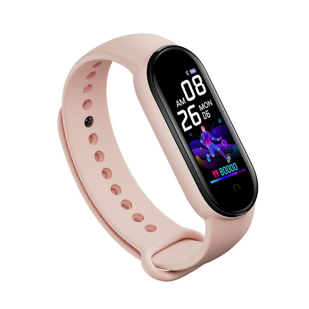 M5 Fitness Smartwatch with Heart Rate Blood Pressure Monitor for iOS Android