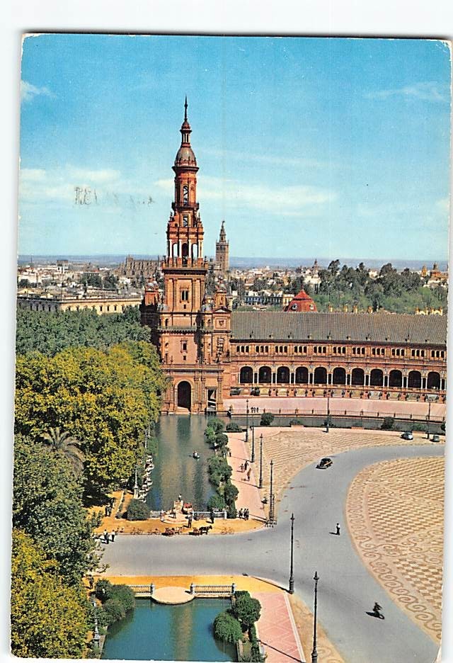 Postcard Spain Square Seville Spain
