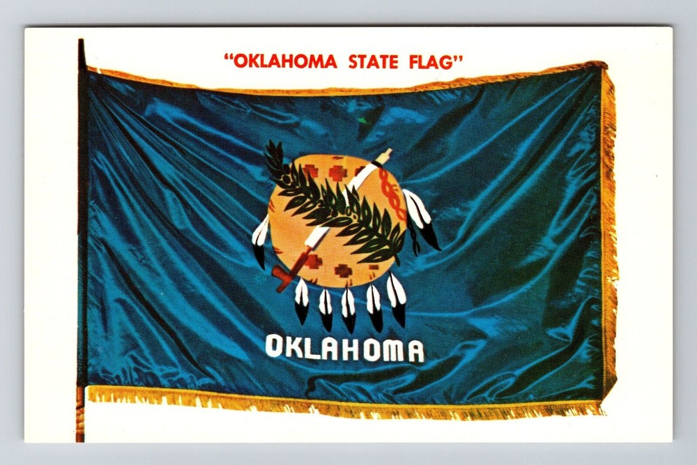OK-Oklahoma, Oklahoma State Flag, Vintage Postcard