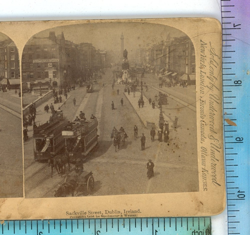 Sackville Street Dublin Ireland Underwood Stereoview