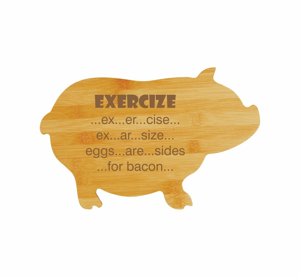 Pigshaped Bamboo Reversible Cutting Board & Serving Tray,for Culinary Adventure