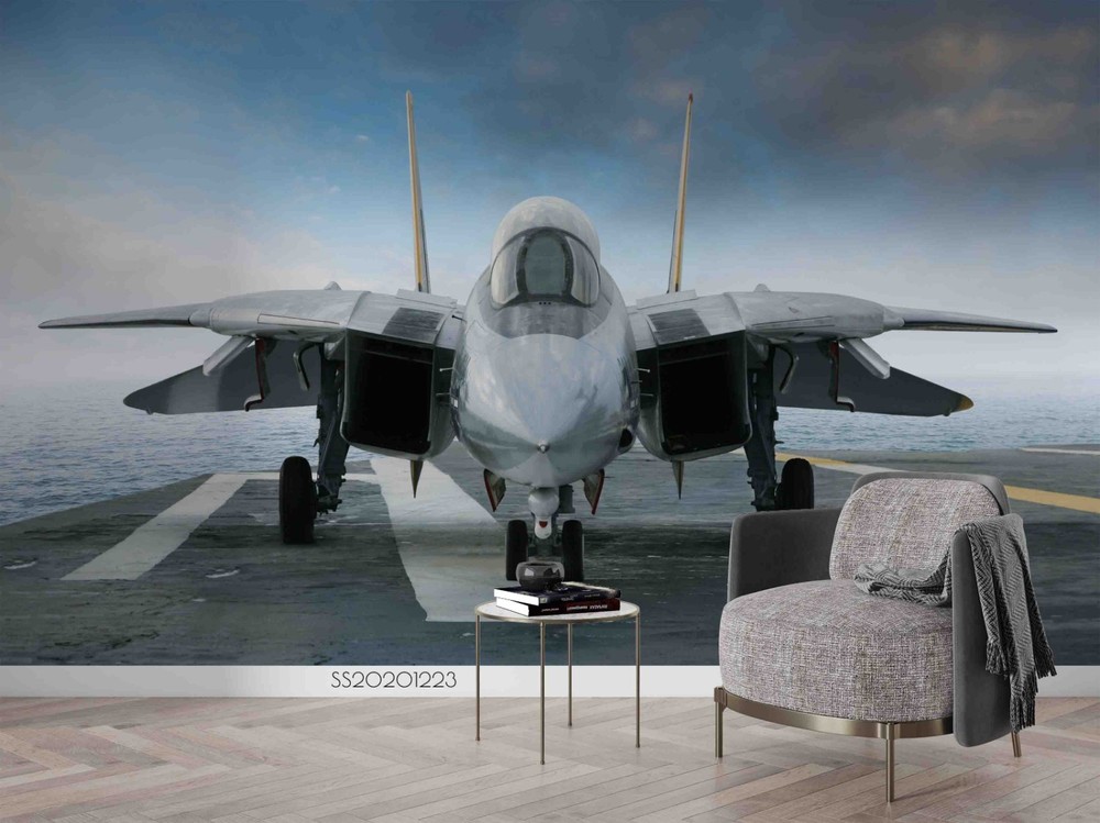 3D Fighter Jet Close-up Wall Murals Wallpaper Murals Wall Sticker