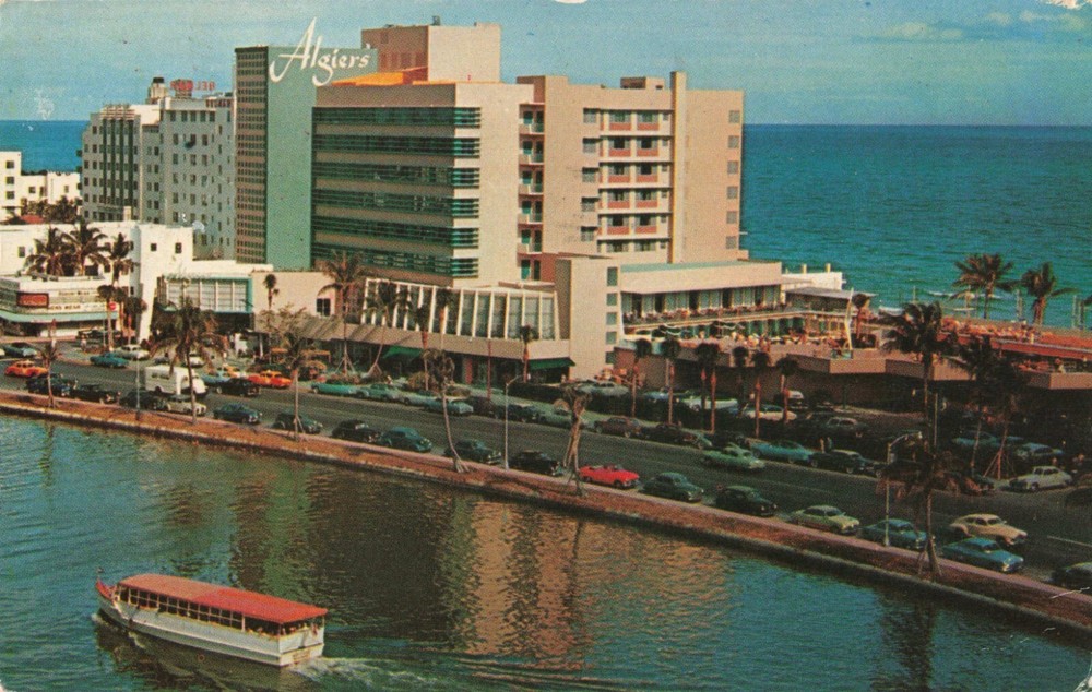 Miami Beach Florida, Hotel Algiers, Oceanfront, Vintage Postcard