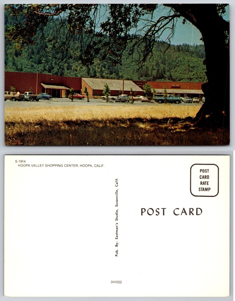 Hoopa Valley Shopping Center Hoopa California Postcard