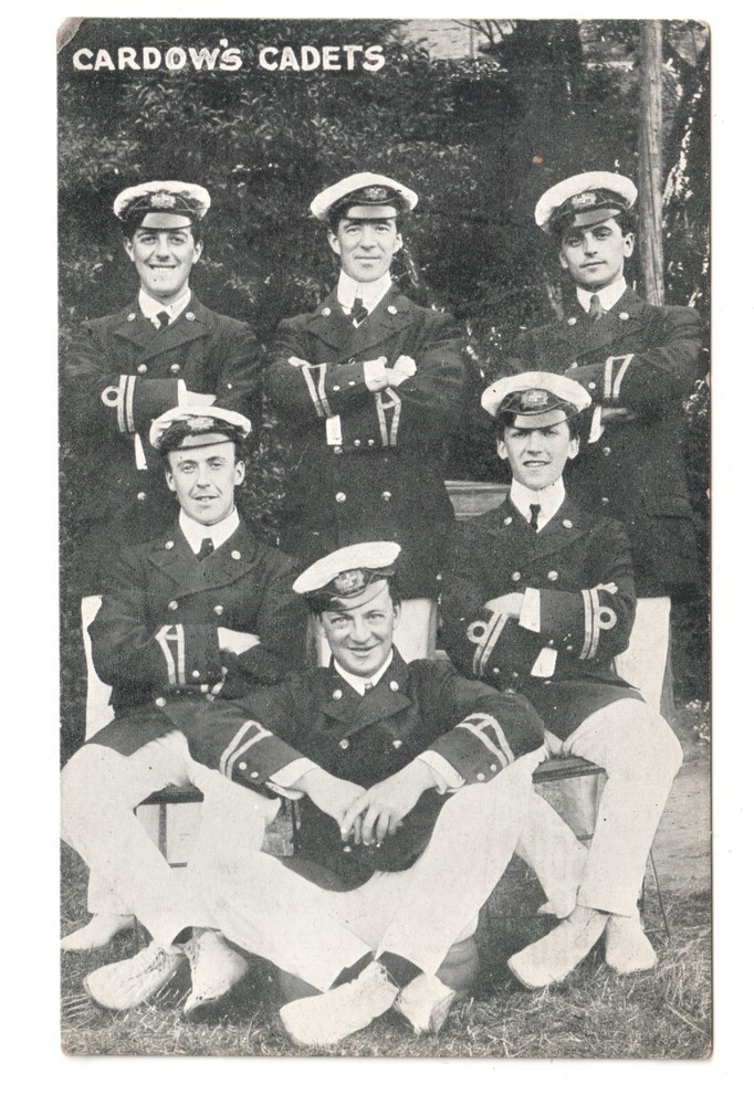 Cardow's Cadets - entertainers wearing naval-style uniforms - old postcard