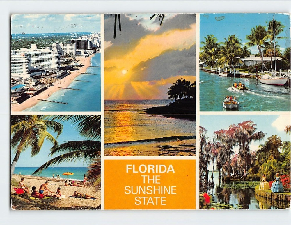 Postcard The Sunshine State Florida USA