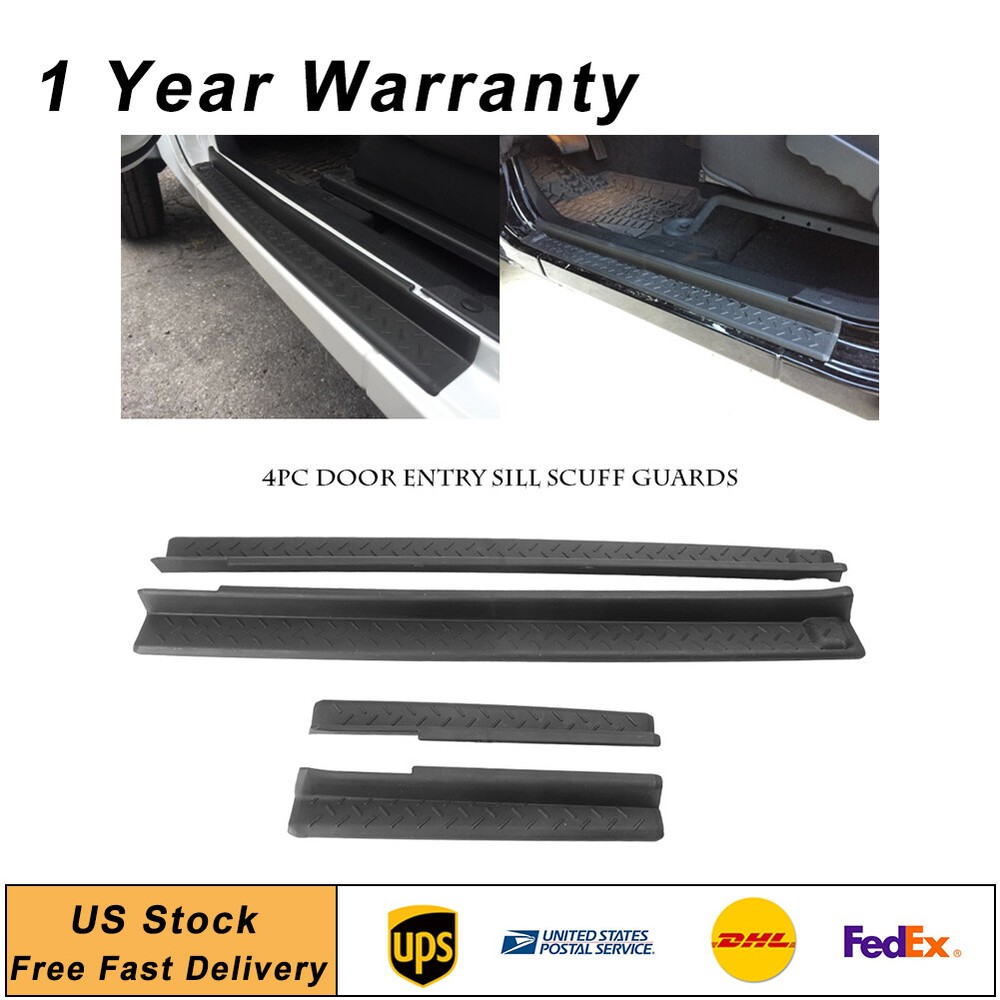 Jeep Wrangler JK 2007-2017 Door Sill Protector Scuff Plate Guards 4PCS