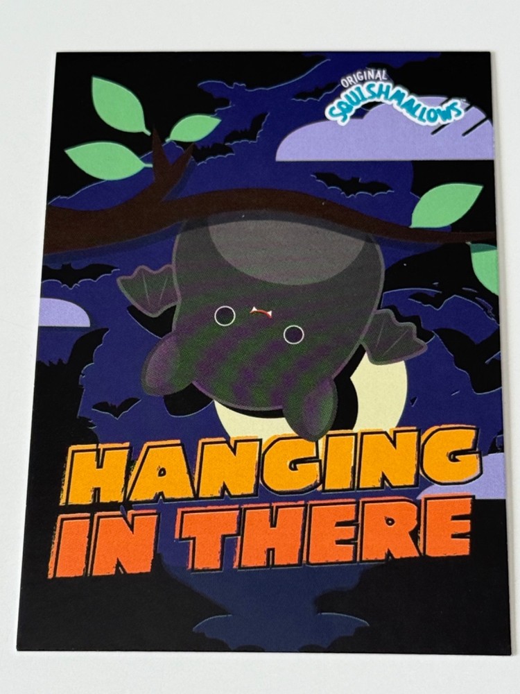 Squishmallows 2025 Panini Halloween Trading Card Insert #7 Hanging In There Bat