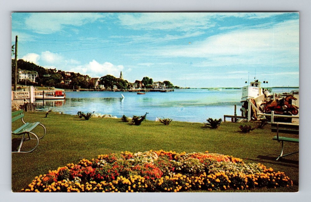 Mackinac Island MI-Michigan, Old Mission Point, Antique Vintage Postcard