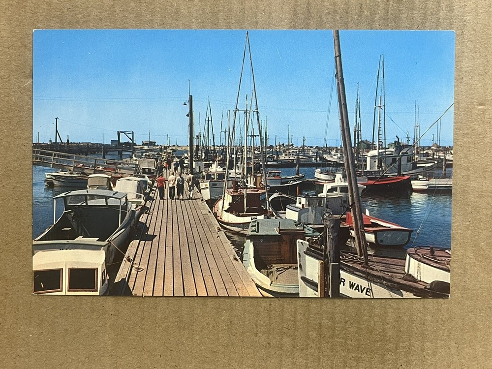 Postcard Westport WA Washington Fishing Fleet Boats Harbor Marina Vintage PC