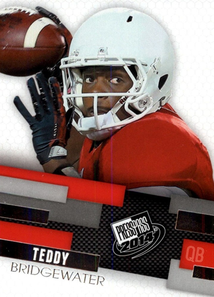 2014 Press Pass #8 Teddy Bridgewater RC Louisville Cardinals Minnesota Vikings