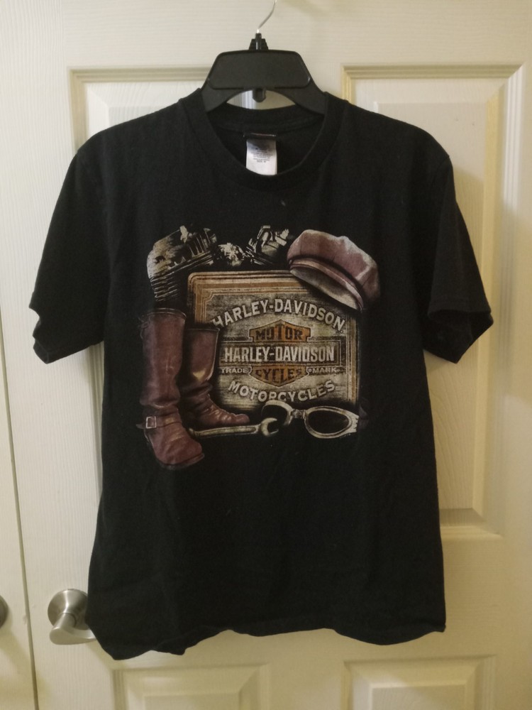 Harley Davidson T-Shirt, Black Sz Medium Graphic Motorcycle Harley Davidson Logo