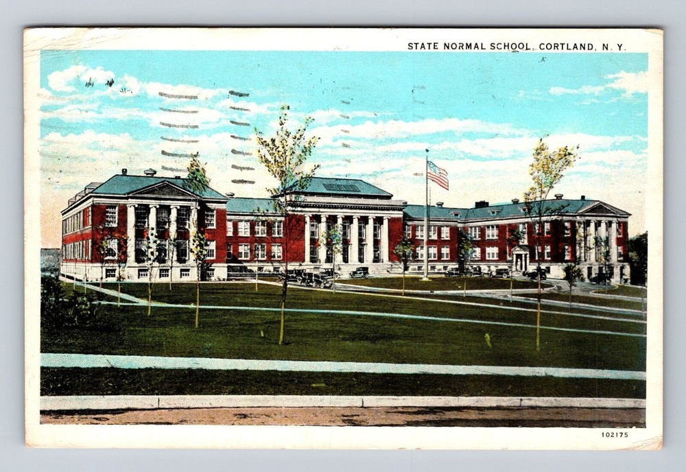 Cortland NY-New York, State Normal School, Antique, Vintage c1930 Postcard