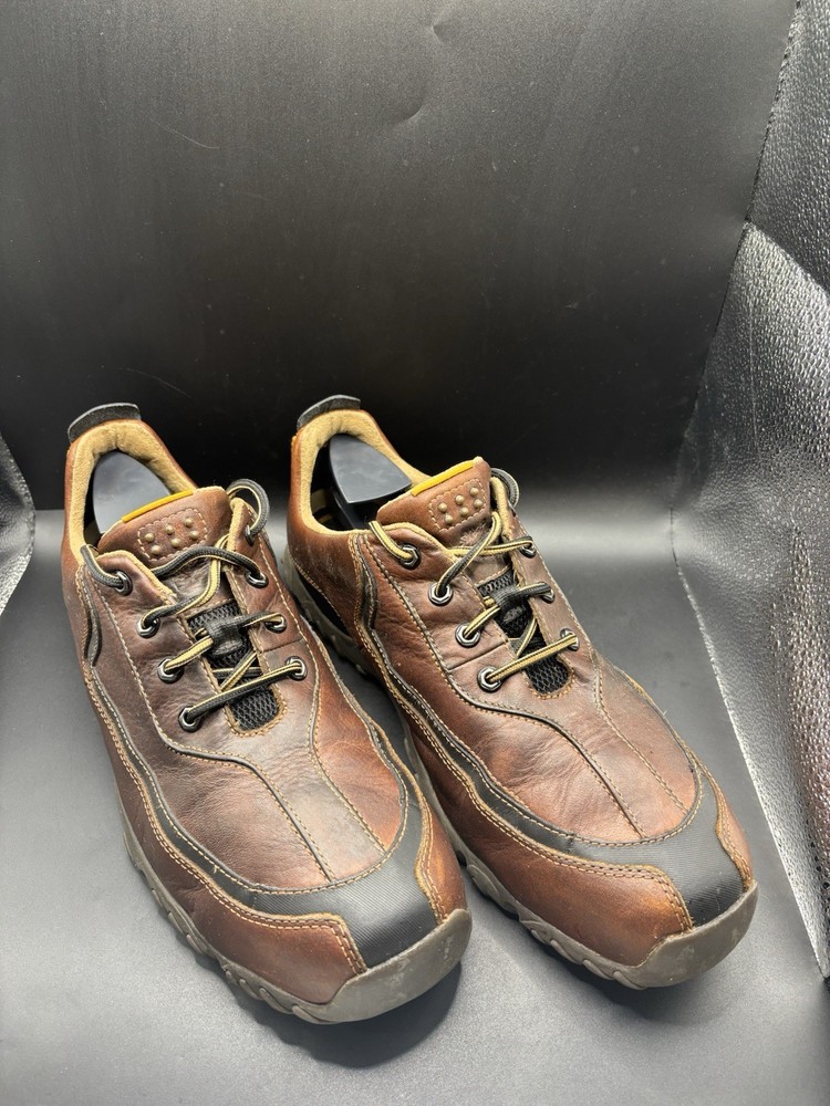 Timberland Oxford 88085 Brown Leather Round Toe Lace Up Shoes Men’s Size 12 Wide