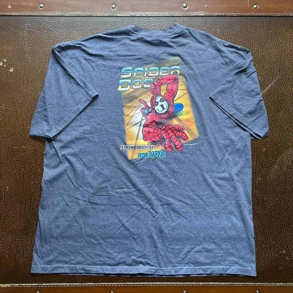 Vintage Y2K Big Dogs Spider Man Spider Dog Shirt Men 3XL 2000s XXXL Parody Shirt