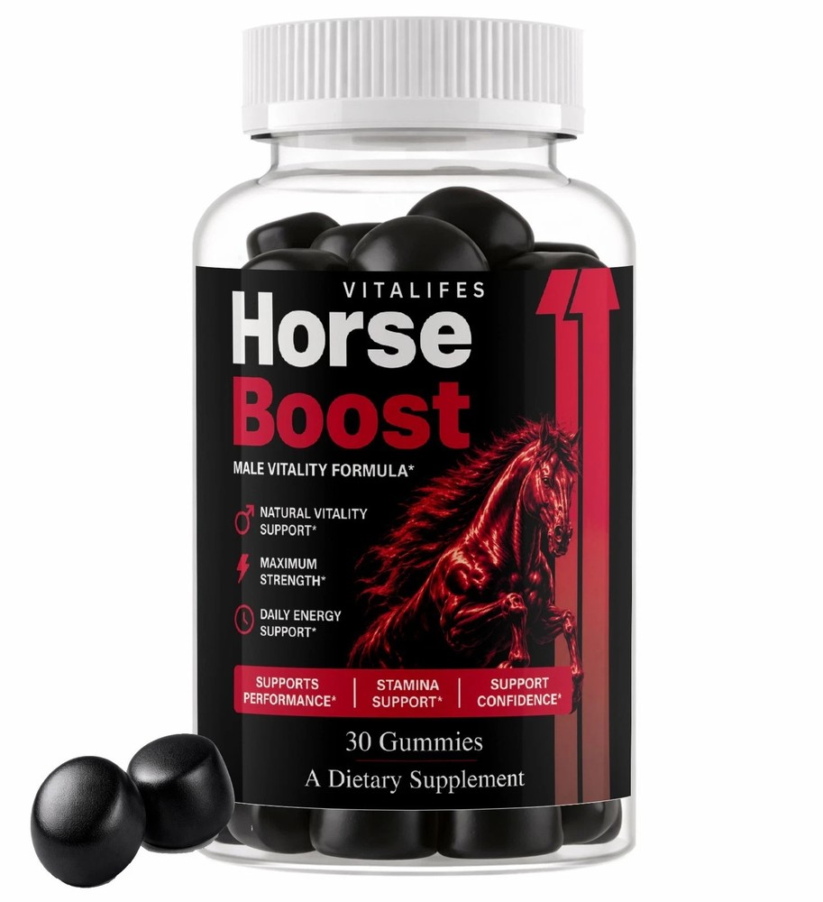 (1 Pack) Horse Boost ACV Gums Male Health Support Formula HorseBoost 30 Gummies
