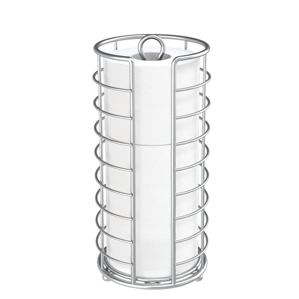 Freestanding Bathroom Organizer with 3 Mega Roll Holder Under Sink Storage Stand  