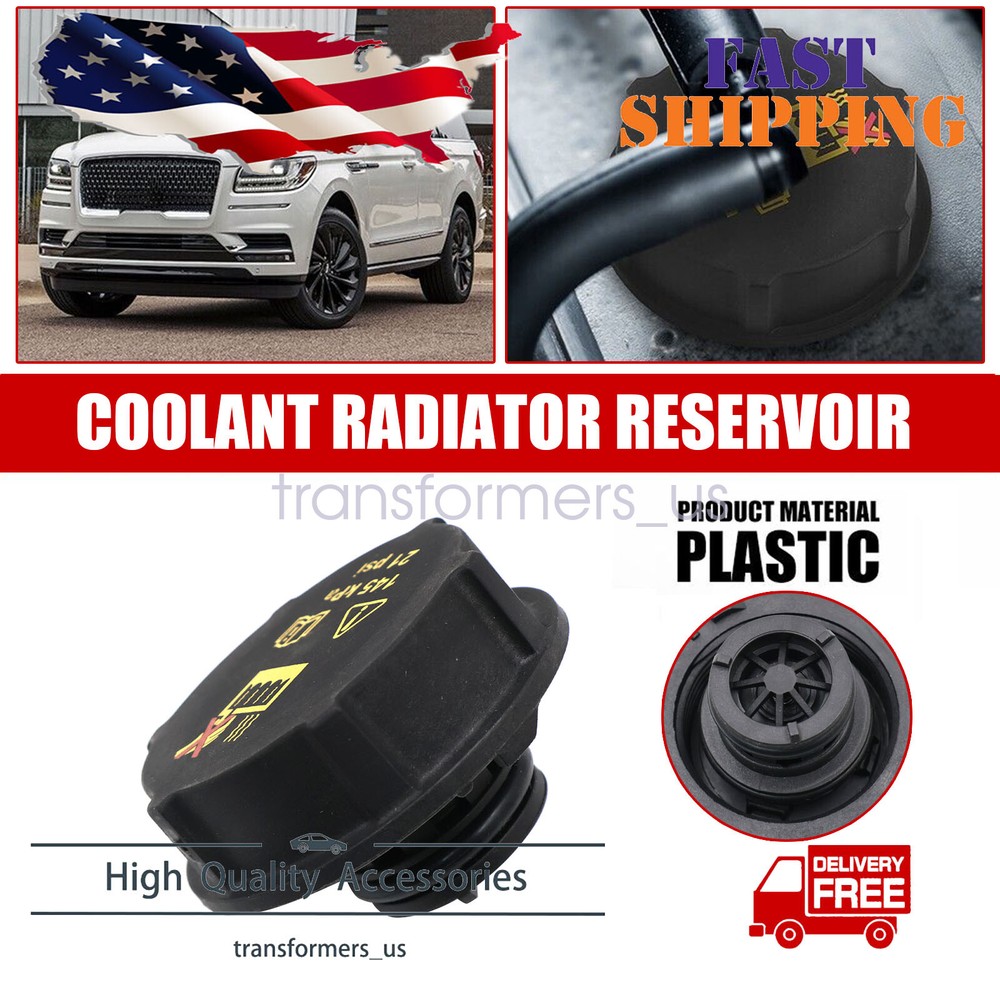 Radiator Overflow Coolant Cap DG93-8101-AA Compatible with Ford Volvo Land Rover Lincoln