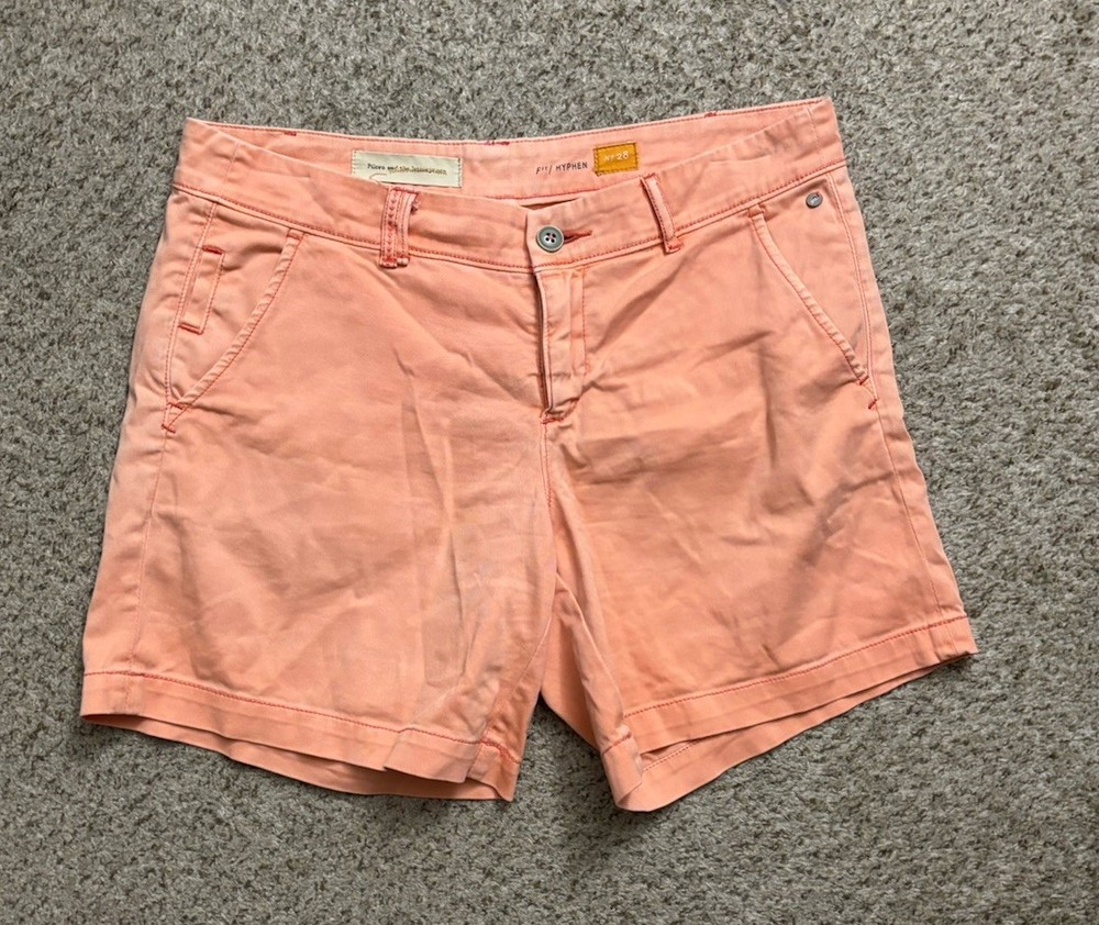 Anthropologie Pilcro and the Letterpress Shorts Womens 32 Pastel Pink Hyphen Fit