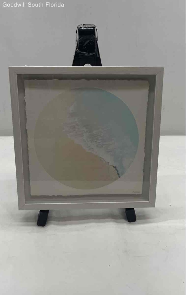 Framed Circle Marmont Hill Beach And Waves Home Decor Wall Hanging Art Print
