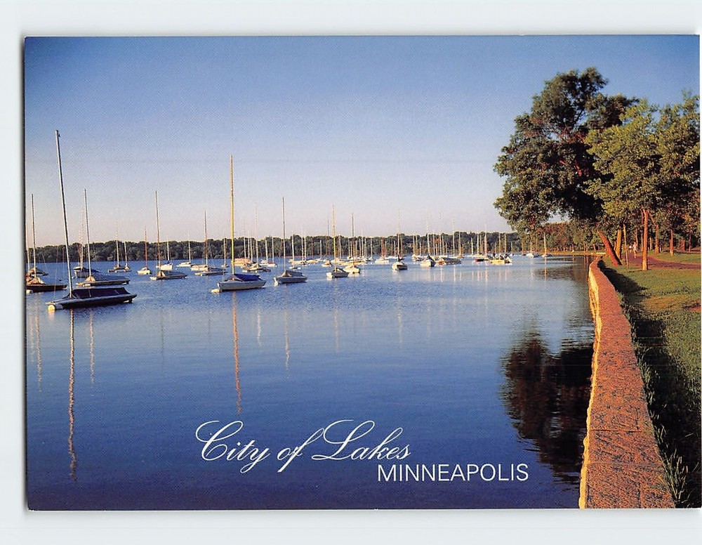 Postcard Lake Harriet City of Lakes Minneapolis Minnesota USA