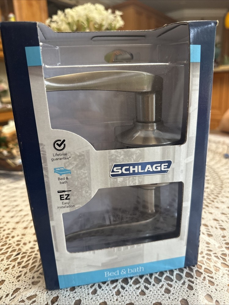Schlage Sacramento Satin Nickel Privacy Bed/Bath Door Handle