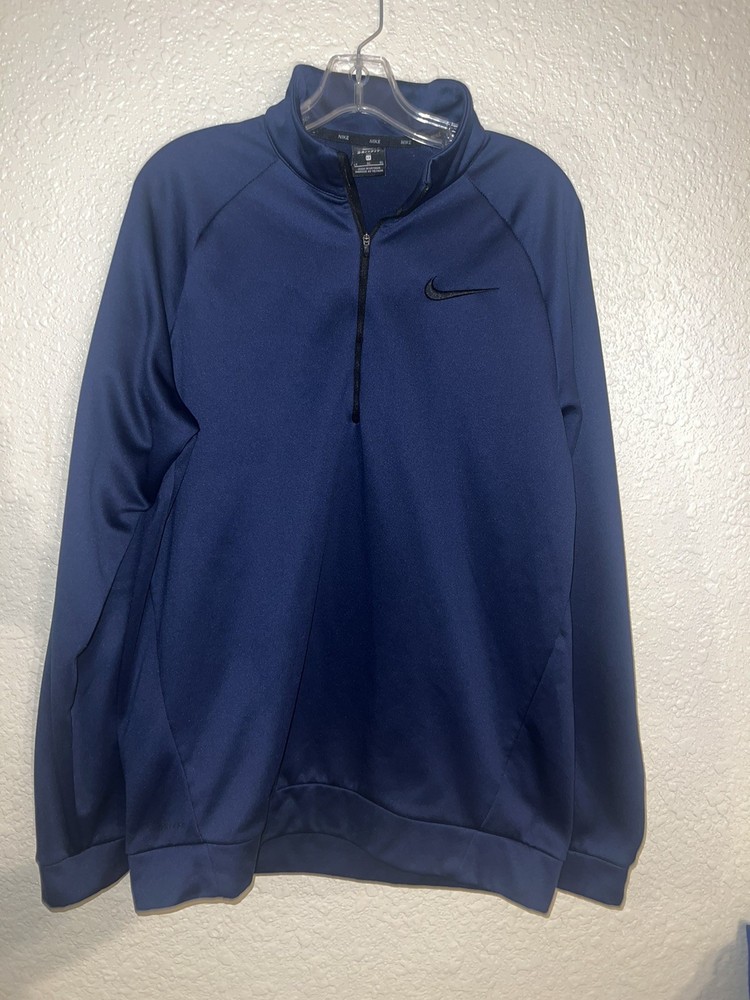 LT size Men’s Nike Navy Blue Medium Quarter Zip Dri Fit Fleece