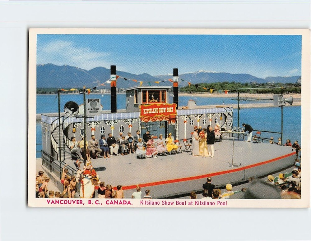Postcard Kitsilano Show Boat Kitsilano Pool Vancouver BC Canada