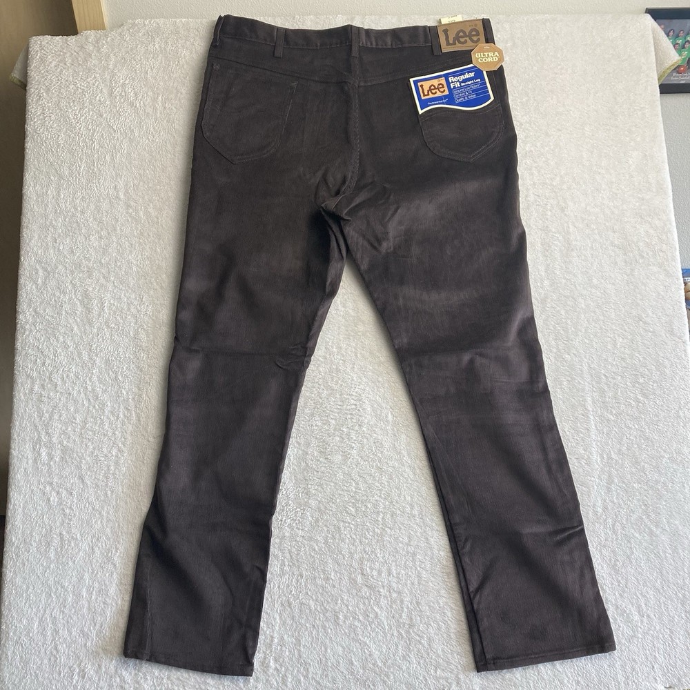 Lee Riders Vintage 80s Brown Corduroy Pants 42x32 Regular Fit NWT