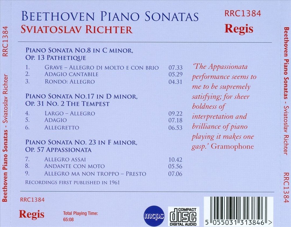 Sviatoslav Richter Beethoven: Piano Sonatas New Cd