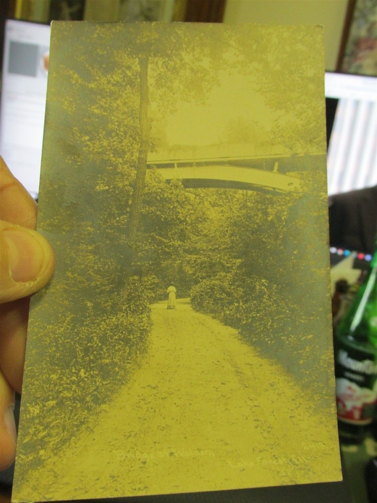 Lake Forest, ILL. RPPC Real Photo Post Card Bridge at Walden ILLINOIS ILLS 1910