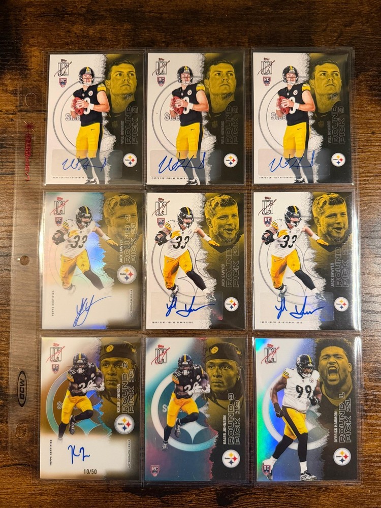 Steelers 2025 Topps Chrome Sapphire & Signature Class Lot