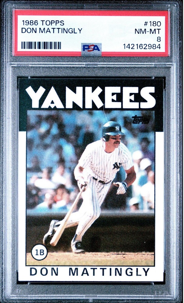 1986 Topps Don Mattingly #180 PSA 8 Yankees....Card Has Great Eye Appeal!!